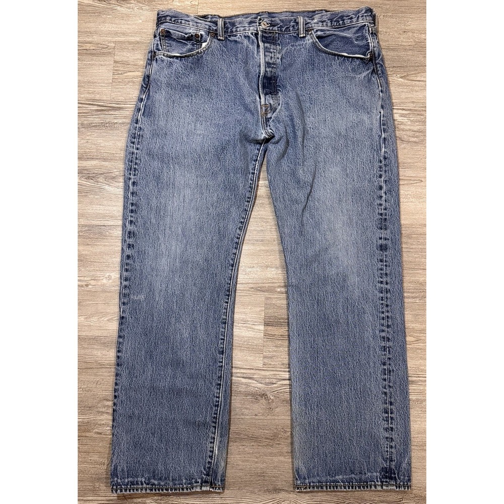 Levi's 501 Jeans Mens 40x32 Blue Button Fly Straight Leg Denim Classic Fit